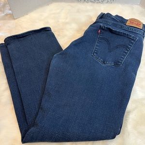 Levi’s 505 straight dark blue jeans size 32/28